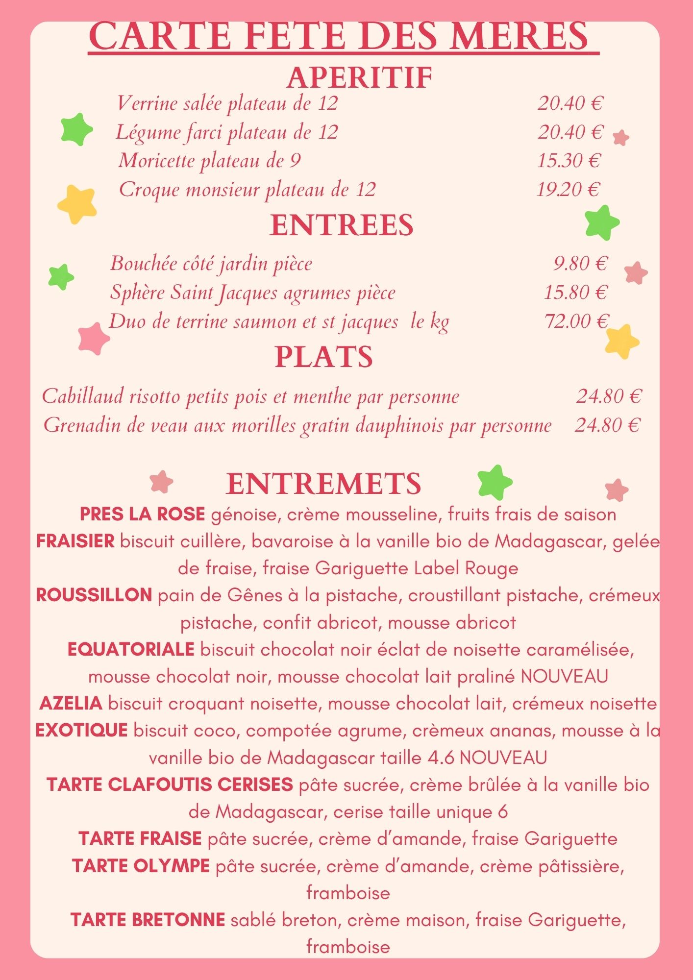 CARTE FETE DES MERES